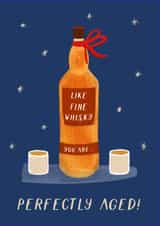 Perfectly Aged Whisky Birthday Card - Whiskey for Dad Brother Grandad Husband created by Painted Parasol Studio