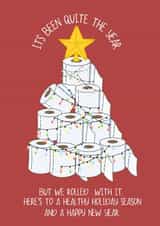 Merry christmas greetings - happy holiday card created by MillennialprintsCo