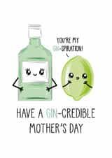 Funny Mother's Day Card, Gin-Spiration created by Just Joy Designs