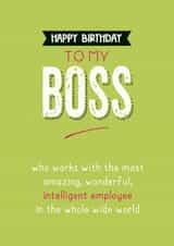 Funny Birthday card for Boss created by Silly Prints