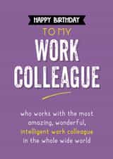 Funny birthday card for work colleague created by Silly Prints