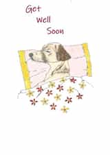 Get well dog card created by Nicky's Art