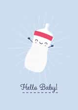 New Baby Card with Cute Milk Bottle created by Small Dots