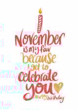 November Favourite Birthday Card created by intruekirstyle