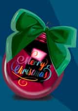 Retro Christmas bauble card created by andyclayotbay