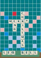 Funny Scrabble themed Christmas card  created by StuArt