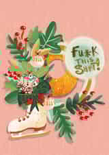 Fu*ck this sh*t Christmas wreath created by Sinead Peyton