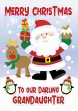 Merry Christmas to our darling Grandaughter cute Christmas Card created by Krimbles