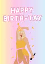 Happy Birth-Tay - Taylor Swift Birthday Card created by Molly Cards UK