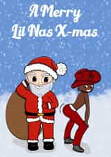 Lil Nas X-mas Christmas card created by LoveFromVee
