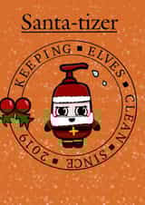 Santa-tizer Christmas card created by LoveFromVee