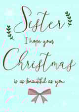 Merry Christmas sister created by Fern Furness