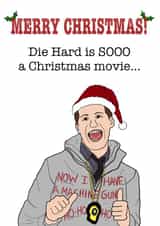 Merry Christmas Brooklyn 99 Jake Peralta Die Hard Movie Card created by Funnilyenough