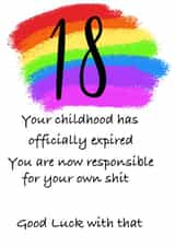 Fun 18th birthday card created by Loui's Funky card Designs