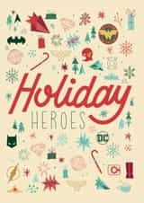 DC Justice League Heroes Christmas Card created by Cardology