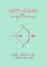 Sagittarius Birthday Card created by Laura Mason