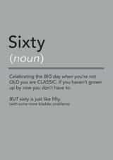 Sixty created by The Boy and the Bear