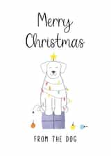 Merry Christmas From The Dog Card created by Kalm Lettering