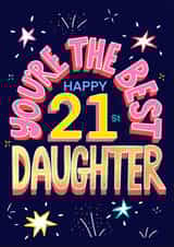 21st Daughter Birthday Card created by NICHOLA COWDERY ILLUSTRATIONS