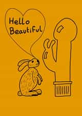 Rabbit in Love Valentine's Day card created by DeezDoodles