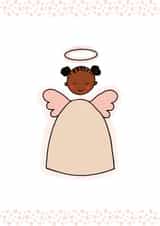 Brown Skin Angel Christmas Card created by Afritistic