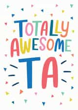 Totally Awesome TA Thank You Card created by Dotty Black