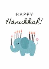 Happy Hanukkah! - Elephant Menorah created by Dravidian Quill