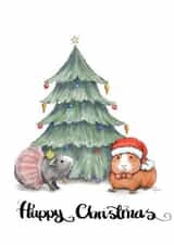 Christmas Tree Guinea Pigs created by The Good Guinea