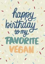 Favorite vegan birthday card created by Laura Beutner