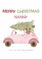 Dog driving a car with Christmas tree 1001 created by mikhaleeevich
