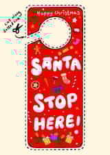 Santa stop here! door hanger card created by Dani Verbeeten