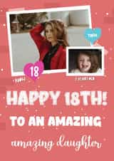 Personalised Birthday Photo Card created by Nidd And Rigg! - daughter 18 Birthday Personalised Photo Card 20151