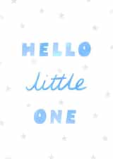 Hello Little One Card - New Baby Boy Card - Blue New Baby Card created by Stilus 