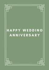 Green Wedding anniversary card created by Proper job studio