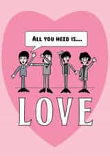 Love on Valentine's Day from The Beatles created by Linda Lodge