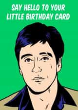 Tony Montana, Scarface birthday card created by Graham Sanders