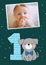 Personalised Birthday Photo Card created by Exquisite Studio - 1 first Birthday Personalised Photo Card 22072