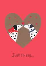 Dalmation 'just to say' card created by Little Island Crafts