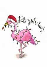 Fab-yule-lus Flamingo Christmas Card created by UrHavingAGiraffe