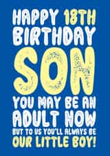 Our Little Boy Son 18th Birthday created by On Fire Typography