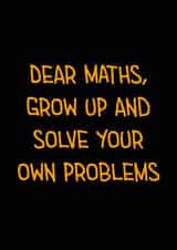 Dear Maths Dad Joke Card created by Dad Jokes Only