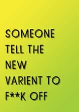 New varient Covid card christmas birthday thinking of you created by THE GRAPHICS GALLERY