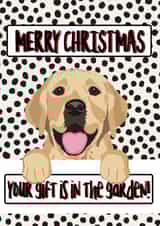 Merry christmas from the dog pet puppy labrador retreiver created by THE GRAPHICS GALLERY