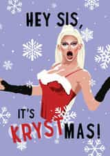 Krystal Versace Drag Race UK Winner Christmas Card created by Mythokell