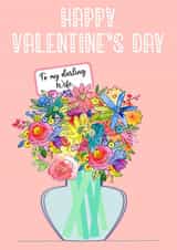 Wife Valentines day card created by PMPrinted