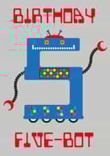 Birthday Five-Bot! created by Rachel Hsiroc Design