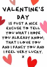 My love Valentine’s Day card created by Rosie Johnson Illustrates