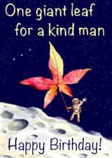 One giant leaf for a kind man created by Jen Smit