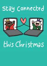 Zoom call Connected Christmas Card created by Chess Pearson