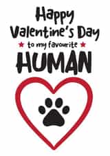 Cute funny Valentine's Day card from the dog or from the cat created by Hello Fridays Studio
